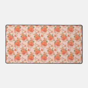 motif floral rose orange rose mariage printemps