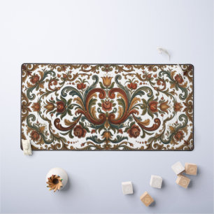 Motif floral Rosemaling norvégien vintage - Cust