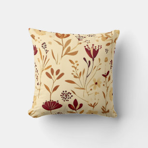 Motif Floral Rustique Automne Jeter Oreiller