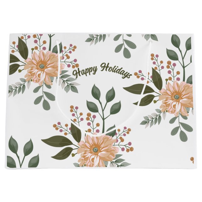 Motif floral - Sac cadeau (Devant)