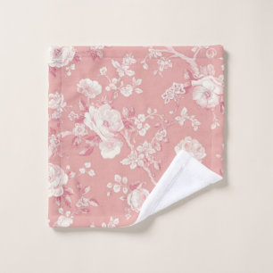 Motif floral toile de rose vintage rose poudré
