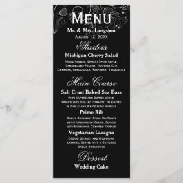 Motif floral Tulipe noire/blanche - Menu Réception