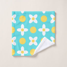 Motif floral Turquoise Bleu Rétro