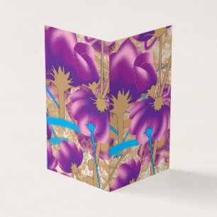 Motif floral vif avec violet et bleu f