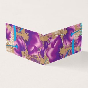 Motif floral vif avec violet et bleu f