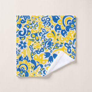 Motif folklorique aux couleurs du drapeau ukrainie