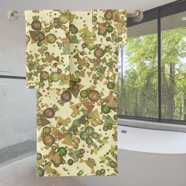 Motif fou de formes géométriques, couleurs naturel (Créateur téléchargé)