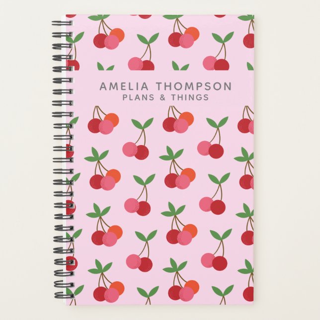 Motif Fruit cerise | Nom des cerises rouges roses (Devant)