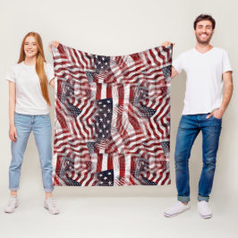 Motif für die abstrakte Blaue Flagge Fleecedecke