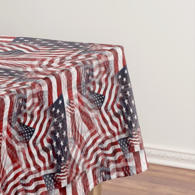 Motif für die abstrakte Blaue Flagge Tischdecke (Beispiel)