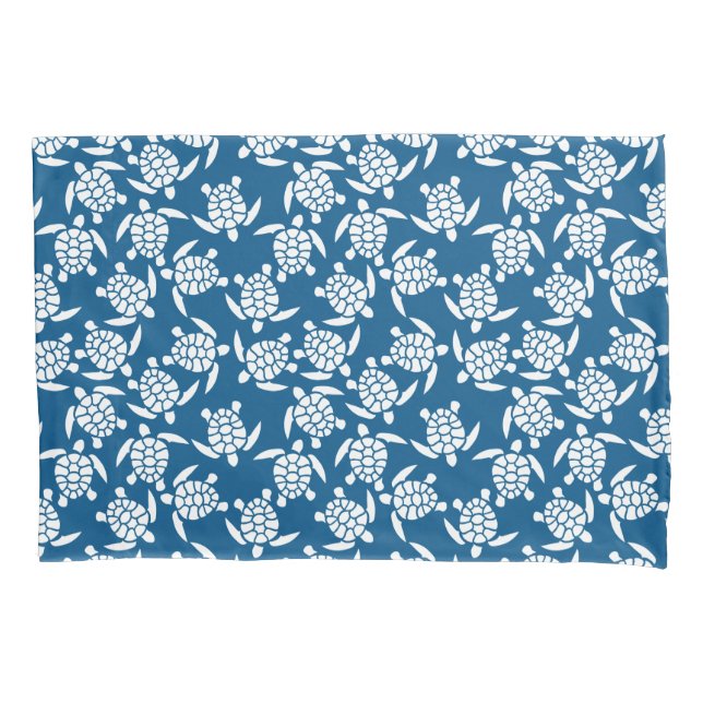 Motif für die blaue und weiße Wiederholung | Meere Kissenbezug (Vorderseite)
