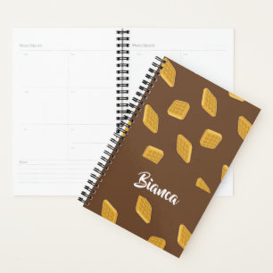 Motif gaufre sur brun