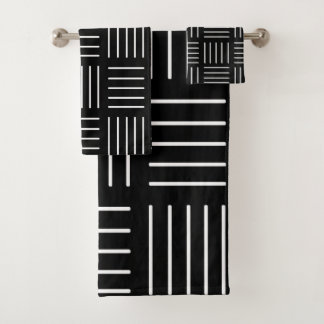 Motif géométrique abstrait - noir et blanc.