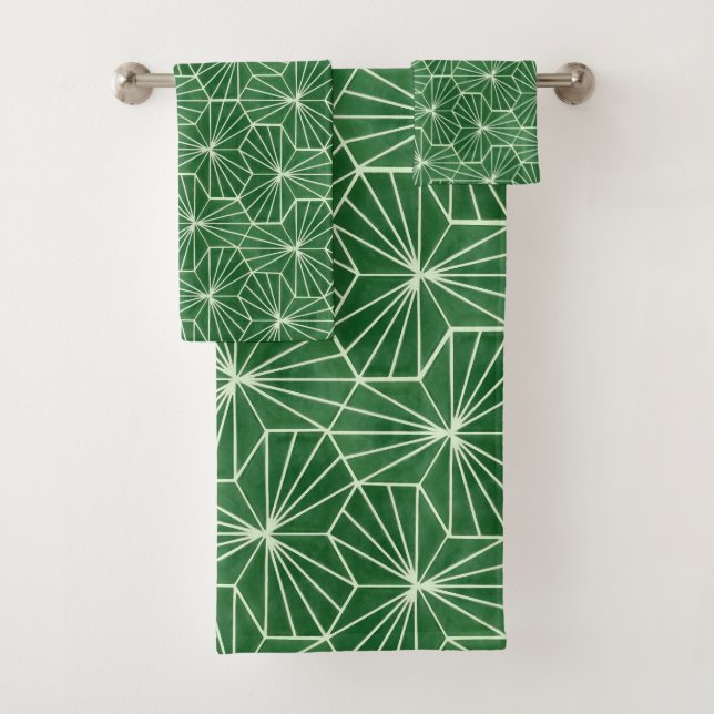 Motif géométrique Art déco moderne Lime Green (En situation)