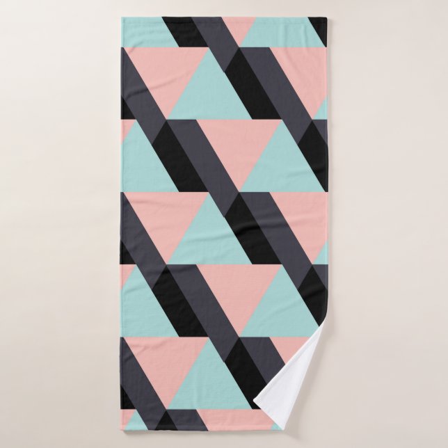 Motif géométrique aux couleurs pastel (Serviette de bain)