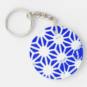 Motif géométrique bleu royal