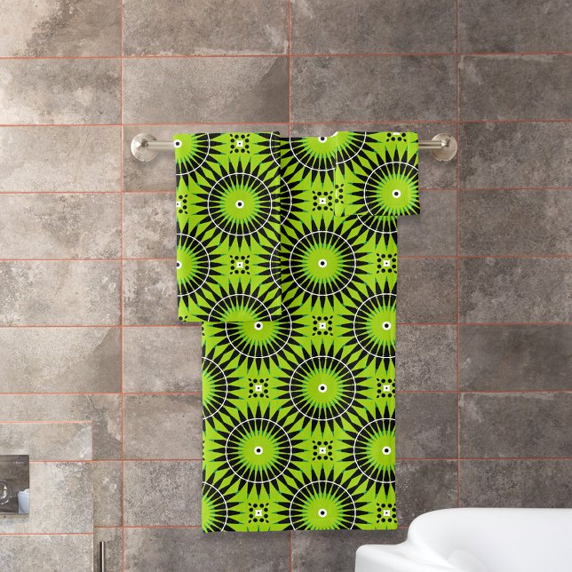 Motif géométrique Boho Lime Green élégant (Créateur téléchargé)