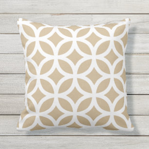 Motif géométrique Brown de sable Coussins extér