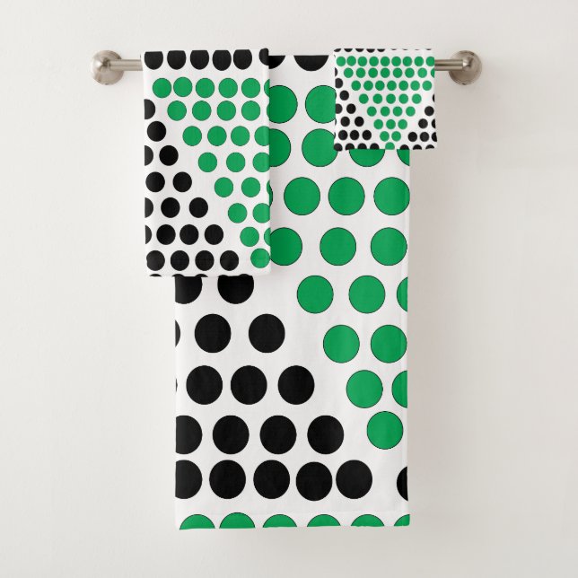 Motif géométrique circulaire du triangle vert noir (En situation)