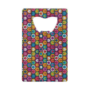 Motif géométrique coloré avec des hexagones