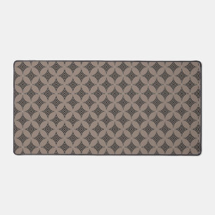Motif géométrique de diamant élégant sur beige cha