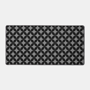 Motif géométrique élégant de diamant blanc sur fon