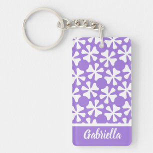 Motif géométrique élégant lilas pourpre et blanc