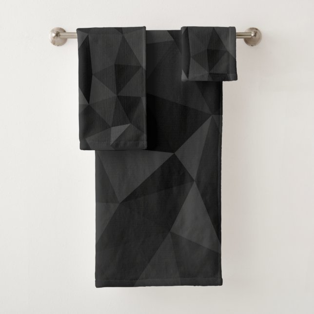 Motif géométrique gris foncé et noir (En situation)