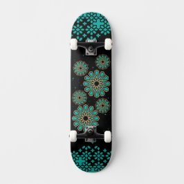 Motif géométrique islamique en skateboard turquois