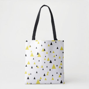 Motif géométrique jaune et noir Sac personnalisé
