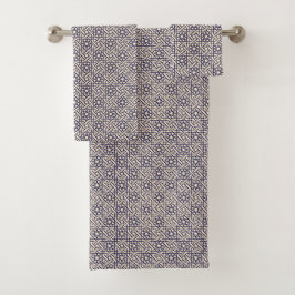 Motif géométrique marocain bleu islamique