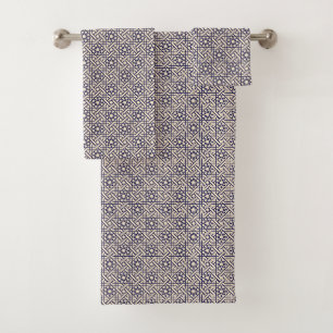 Motif géométrique marocain bleu islamique
