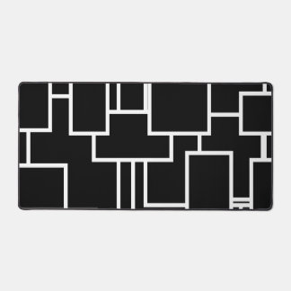 Motif géométrique minimaliste en blocs noir et bla