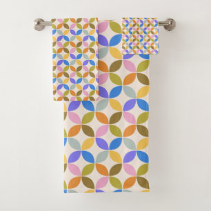 Motif géométrique moderne et coloré du milieu du s