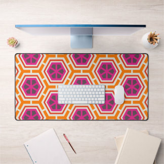 Motif géométrique moderne rose et orange rétro