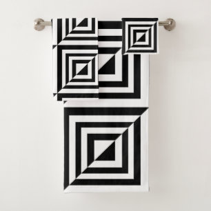 Motif géométrique noir et blanc