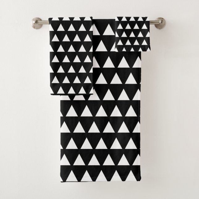 Motif géométrique noir et blanc (En situation)