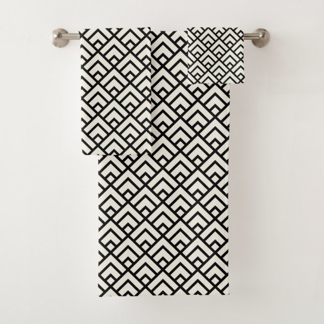 Motif géométrique noir et blanc (En situation)