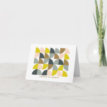 Motif Géométrique Personnalisé Gris Jaune Rose