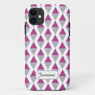 Motif géométrique personnalisé iPhone 11 Coque