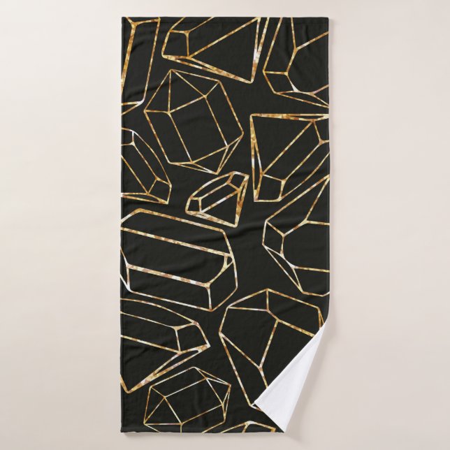 Motif géométrique sans couture dans le style rétro (Serviette de bain)