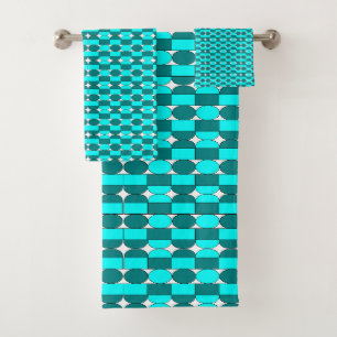 Motif géométrique turquoise Aqua Contemporary