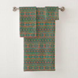Motif géométrique Turquoise en cuivre du sud-ouest
