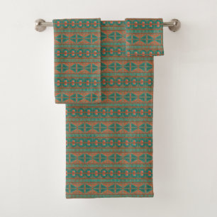Motif géométrique Turquoise en cuivre du sud-ouest