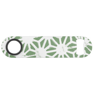 Motif géométrique vert et blanc olive