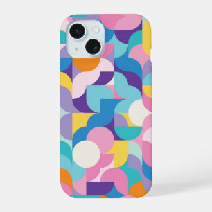 Motif géométrique violet et rose