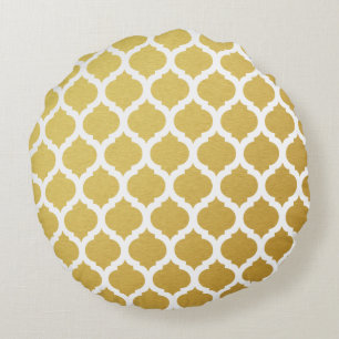 Motif Gold Marocain Coussins ronds