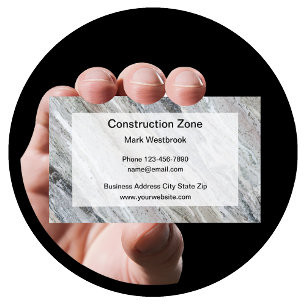 Motif granit Cartes de visite de construction