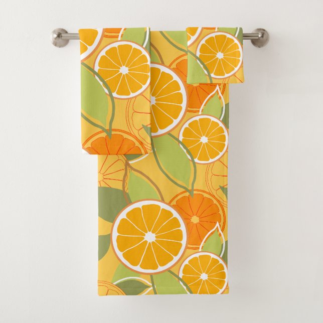 Motif graphique d'agrumes orange frais (En situation)