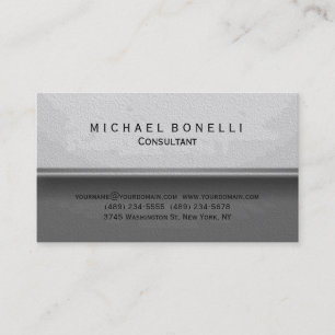 Motif gris Carte de visite de conseil minimal
